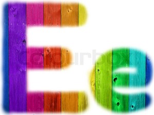 The Letter E Rainbow Background