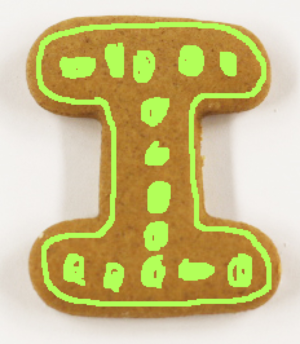  The Letter I Gingerbread cookies