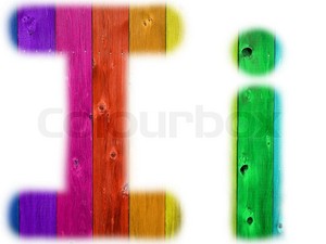  The Letter I arco iris Background