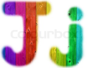The Letter J Rainbow Background