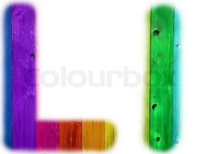  The Letter 1 pelangi, rainbow Background