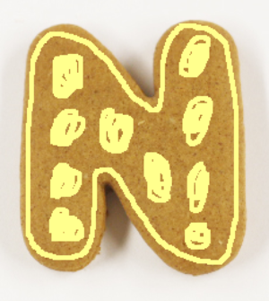  The Letter N Gingerbread koekjes, cookies