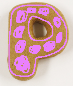 The Letter P Gingerbread Cookies