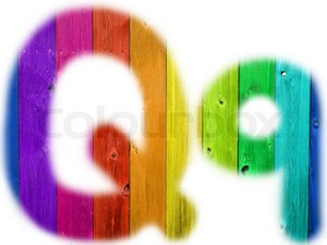 The Letter Q Rainbow Background