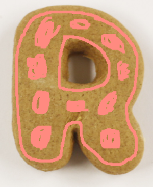  The Letter R Gingerbread kue, cookie