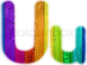 The Letter U Rainbow Background