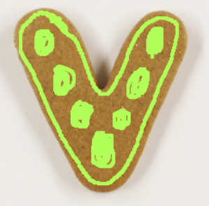  The Letter V Gingerbread biscotti, cookie