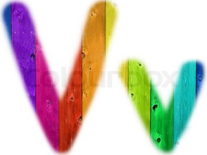 The Letter V arco iris Background
