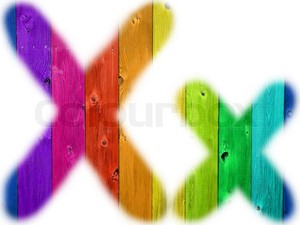  The Letter X arco iris Background