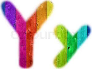 The Letter Y Rainbow Background