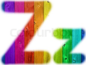 The Letter Z Rainbow Background