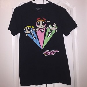  The Powerpuff Girls Men شرٹ, قمیض Black