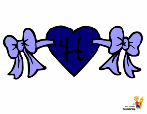 Valentine Hearts Letter H