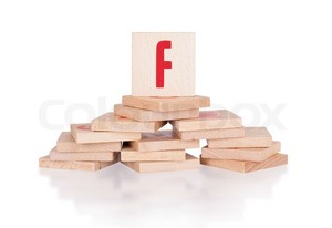  Wooden Blocks On Letter F