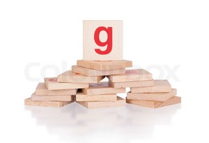  Wooden Blocks On Letter G