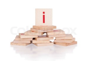  Wooden Blocks On Letter I