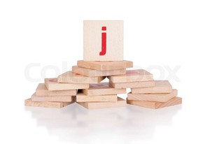  Wooden Blocks On Letter J