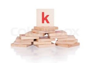  Wooden Blocks On Letter K