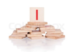  Wooden Blocks On Letter 1