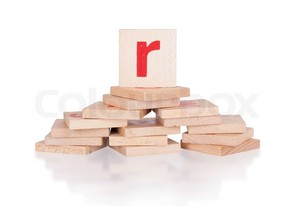  Wooden Blocks On Letter R