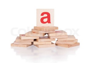 Wooden Blocks On letter A