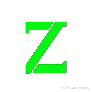 2 Inch Letter Stencïl Z