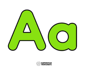  Alphabet Letter Card Aa