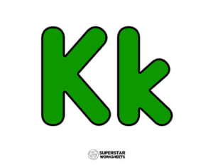  Alphabet Letter Card Kk