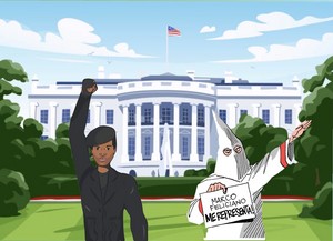  Black Panthers Party vs Ku Klux Klan animated