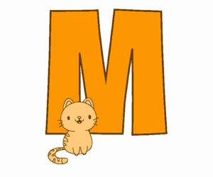 Cat And Dog Letter M