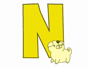 Cat And Dog Letter N