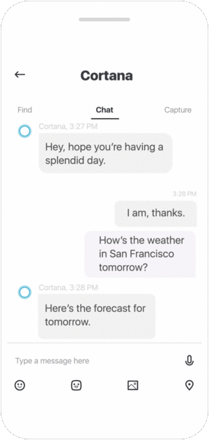  Cortana Chat in Skype