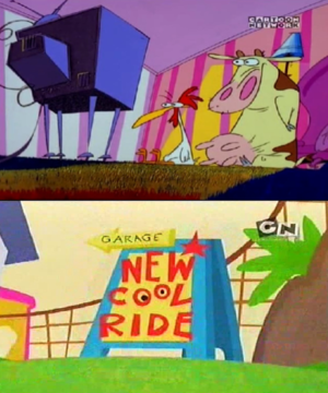  Cow and Chicken watch blank meme