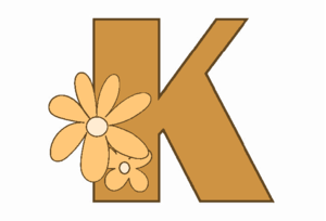 Flower Letter K