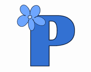  फूल Letter P