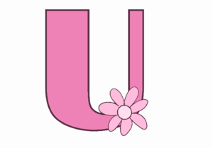 Flower Letter U