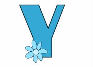 Flower Letter Y