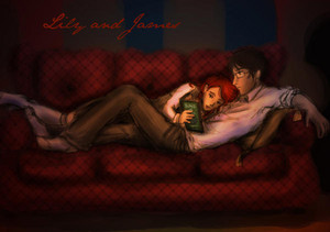 James/Lily Drawing - In The Common Room