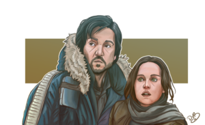  Jyn/Cassian Drawing - It's Not Too Late