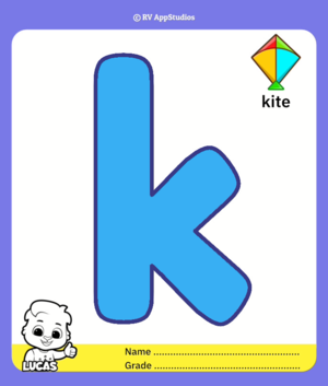 Lowercase Colorïng Page For Letter K