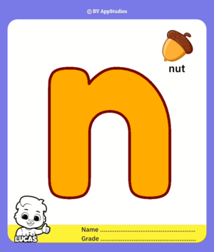  Lowercase Colorïng Page For Letter N