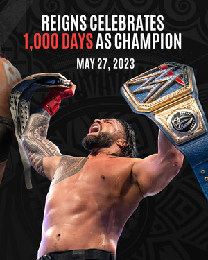  On May 27th...1,000 DAYS as Champion! 🏆 Acknowledge Roman Reigns.☝️
