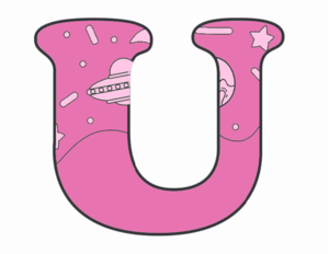 Outer Space Letter U