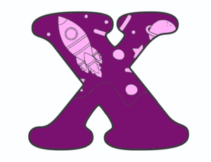 Outer Space Letter X