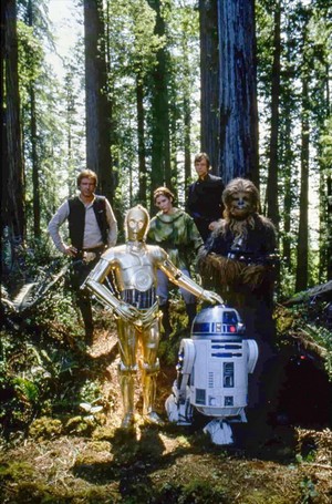 Star Wars | On the Endor set | Return of the Jedi |1983 