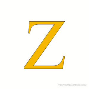 Tïmes New Roman Letter Stencïl Z