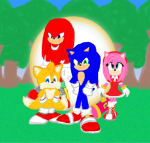  Team Sonic, Tails, Knuckles and Amy Rose #SonicMovie