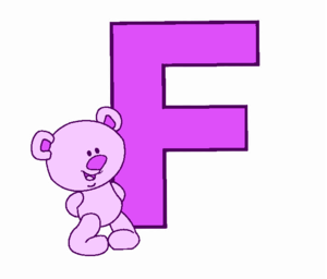  Teddy ours Letter F