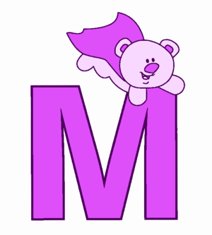  Teddy oso, oso de Letter M