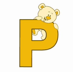  Teddy oso, oso de Letter P